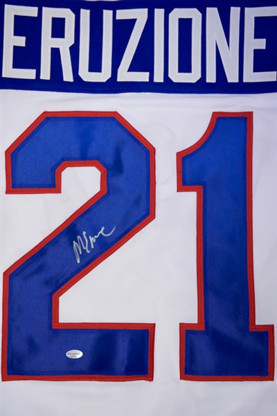 Mike Eruzione Signed USA Hockey Jersey - Leaf